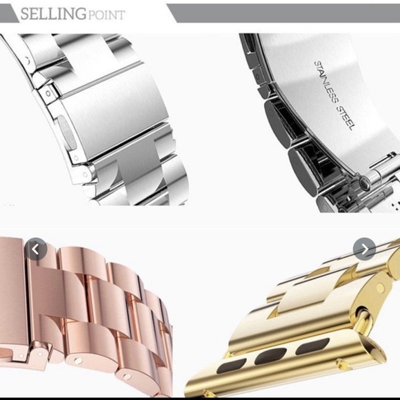 NWT 3 colors Stainless Steel Apple Watch Band - Picture 4 of 10
